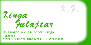 kinga fulajtar business card